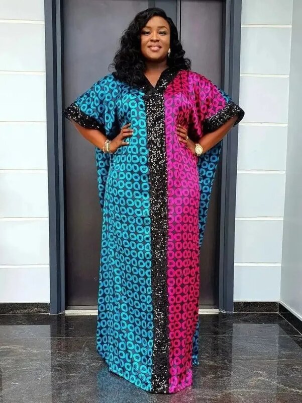 Afrikaanse Jurken Voor Vrouwen Dubai Luxe 2024 Afrika Moslim Mode Jurk Kaftan Avond Feestjurken Boubou Robe Afrika Kleding