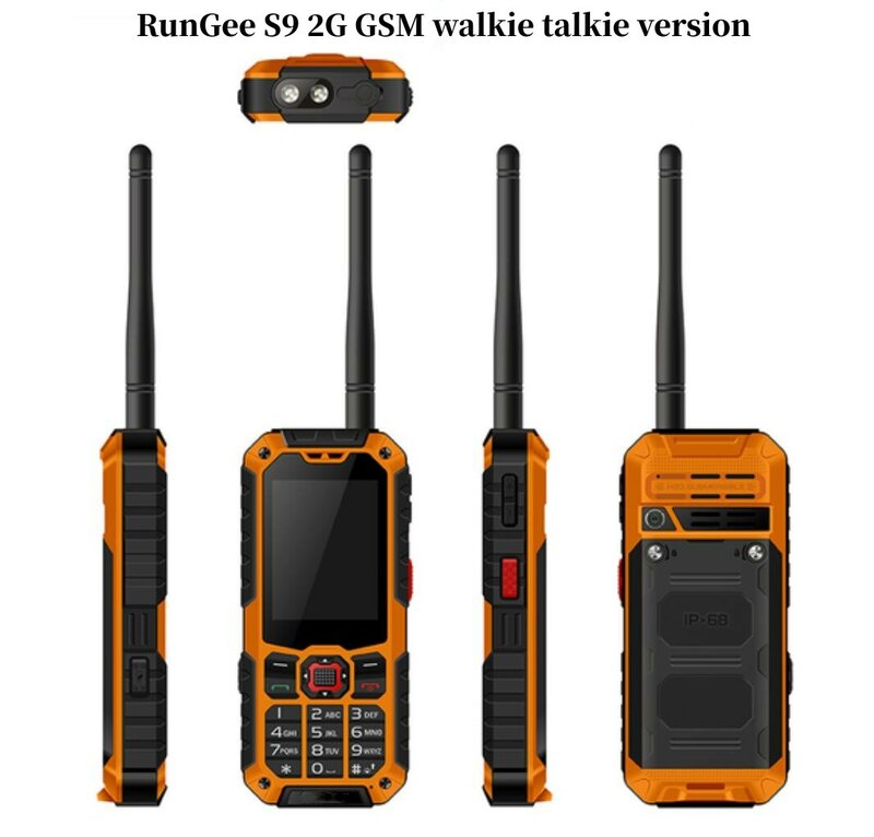 산업 안전 방폭 RunGee PTT 견고한 휴대폰, 야외 SOS BT 휴대폰, 2G/4G 손전등, 2.4 인치, 3500mAh