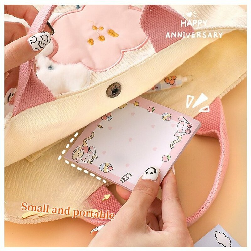 50 Sheets Cute Cartoon Sticky Notes  Memo Pad Posted it Marking Stickers Notepad School Office Stationery Supplie Supplies