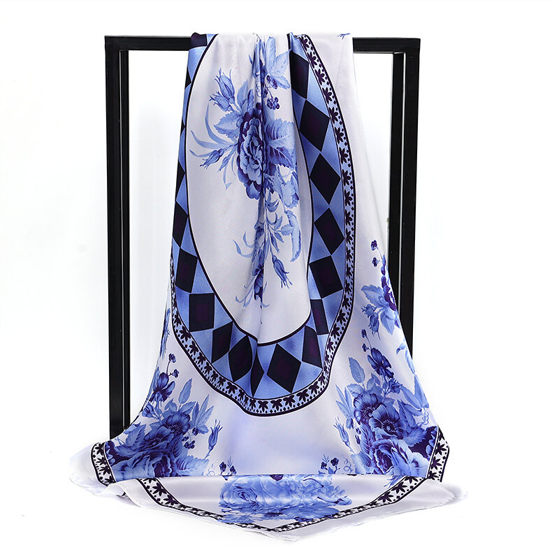 2023 женский головной платок, женский квадратный шарф 90*90 см, шейный платок, свадебный подарок