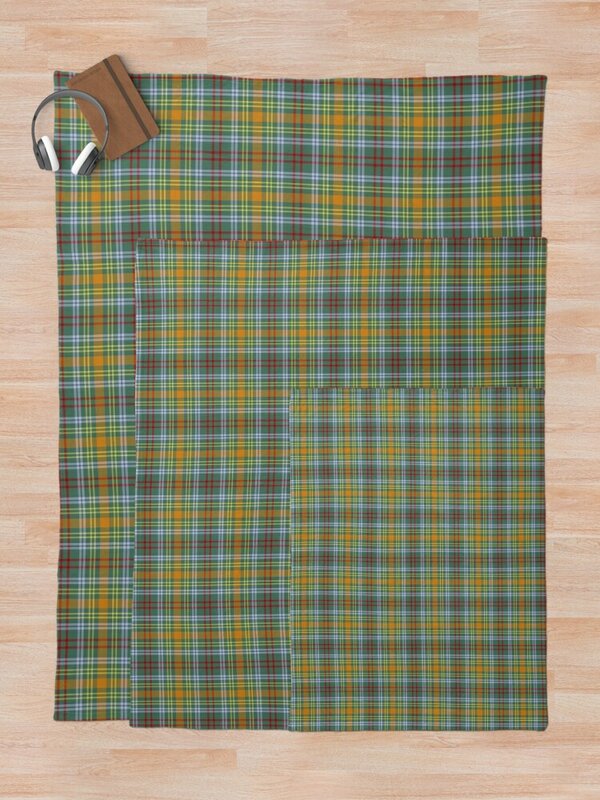 O'Brien-Colorido Tartan Xadrez Lance Cobertor para Cama, Cobertor Decorativo, Cobertores Peludos, Padrão Irlandês