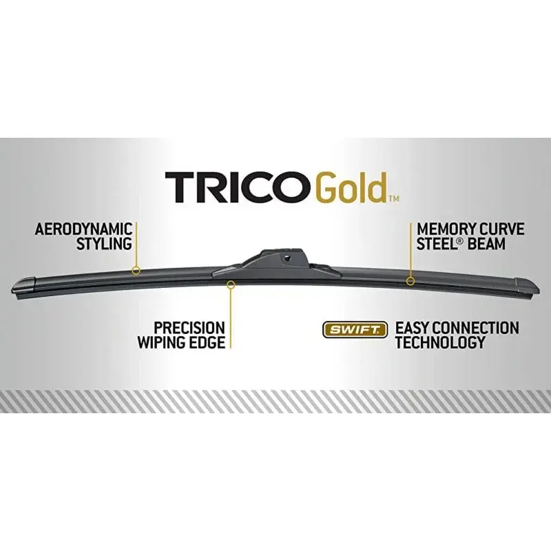 TRICO Gold-Essuie-glace de rechange pour automobile, tous temps, 26 pouces, 22 pouces (18-2622), 2 paquets