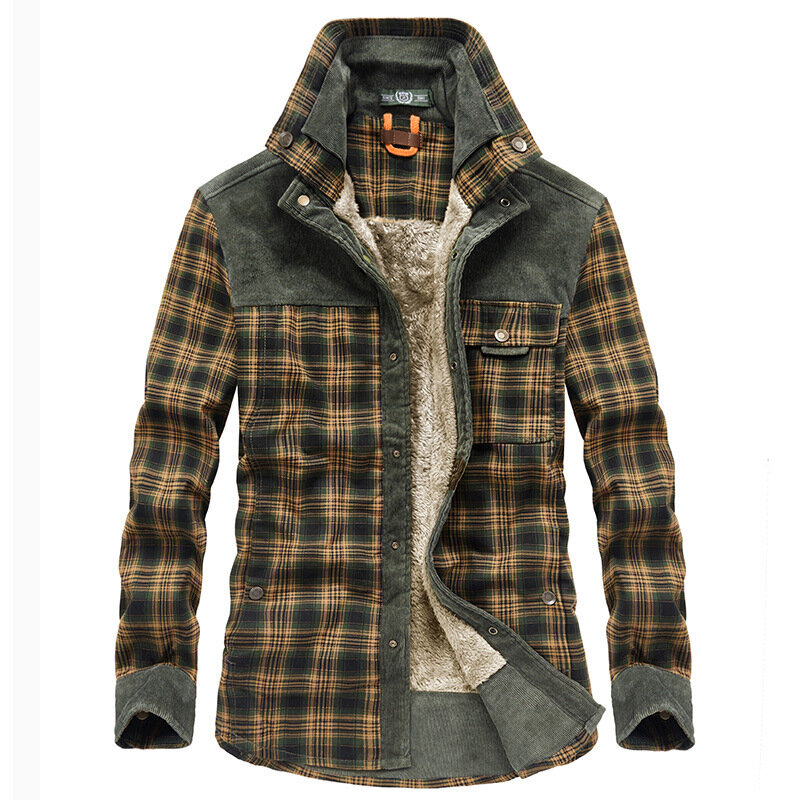 2022 na moda manga longa básico camisa casual jaquetas grosso algodão quente dos homens outono inverno jaqueta harajuku xadrez casacos jaqueta masculina
