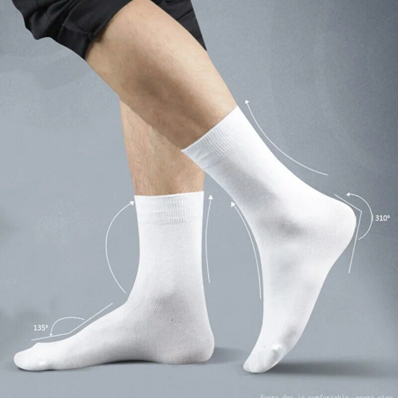 5 Pairs Men's Cotton Socks New Fashion Business Men Socks Autumn Winter Warm Breathable Casual Short Socks Middle Tube Sock