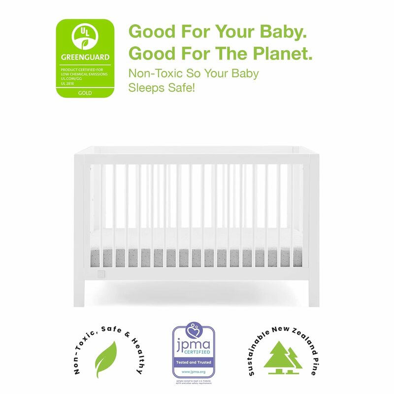 GAP babyGap-Berço conversível para berço, colchão do bebê, branco, Greenguard Gold Certified, 6 em 1, colchão vendido separadamente