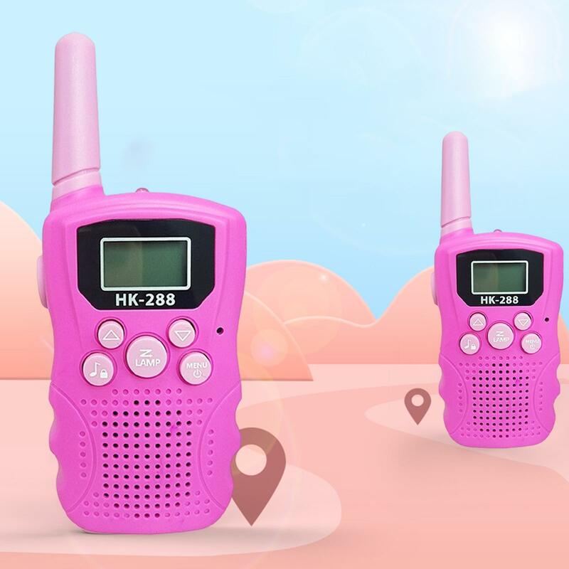 1คู่เด็ก walkie talkies ของขวัญพร้อมสายคล้องสวมใส่ talky สำหรับ3-12ปีครอบครัวเกมเดินป่าผจญภัยกลางแจ้งตั้งแคมป์