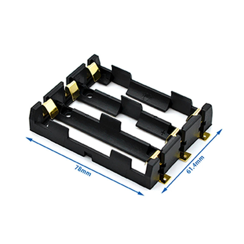 SMD SMT Patch Battery Box, Plug reto, Suporte de bateria, 1-4 células, 1 células, Único, Duplo, Três, Quatro, 18650
