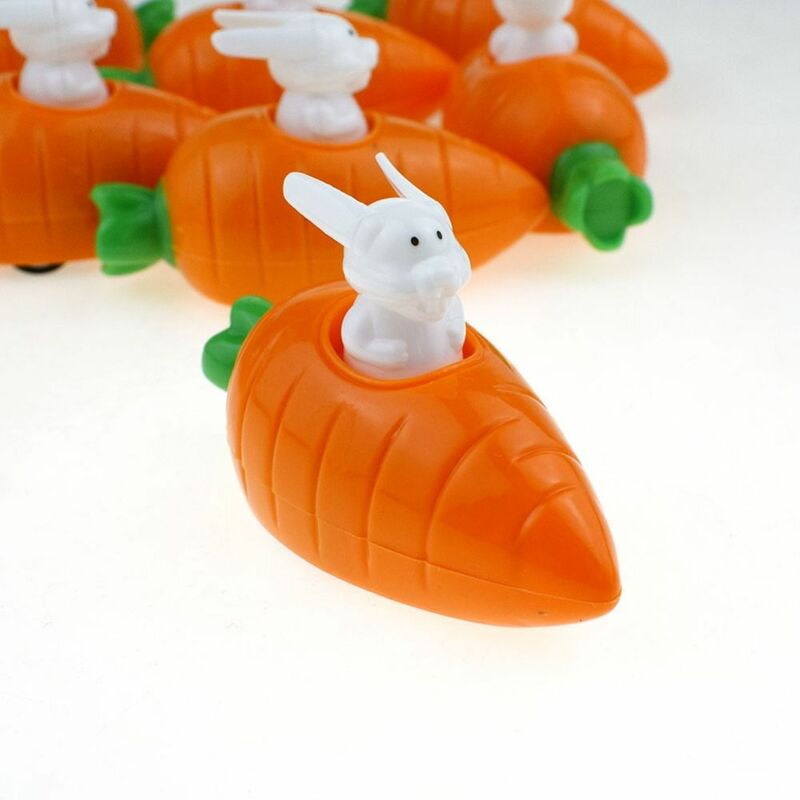 Carrot Pull Back Cars Toys Cute Souvenir Rabbit Clockwork car Happy Easter Baby Shower Party Carrot Car Kids