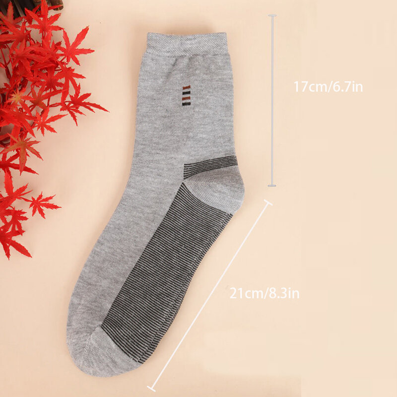 5 Paar Ademende Herensokken Voor De Zomer Comfortabel Casual Effen Eenvoudige Mode Mid-Tube Sokken Dragen-Sistance Standaard Sokken