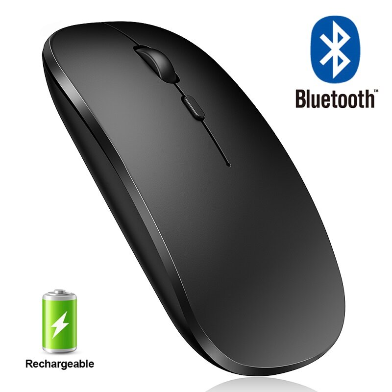 Chuột Không Dây Máy Tính Bluetooth Im Lặng PC Mause Sạc Ergonomic Mouse 2.4Ghz USB Chuột Quang Cho Laptop