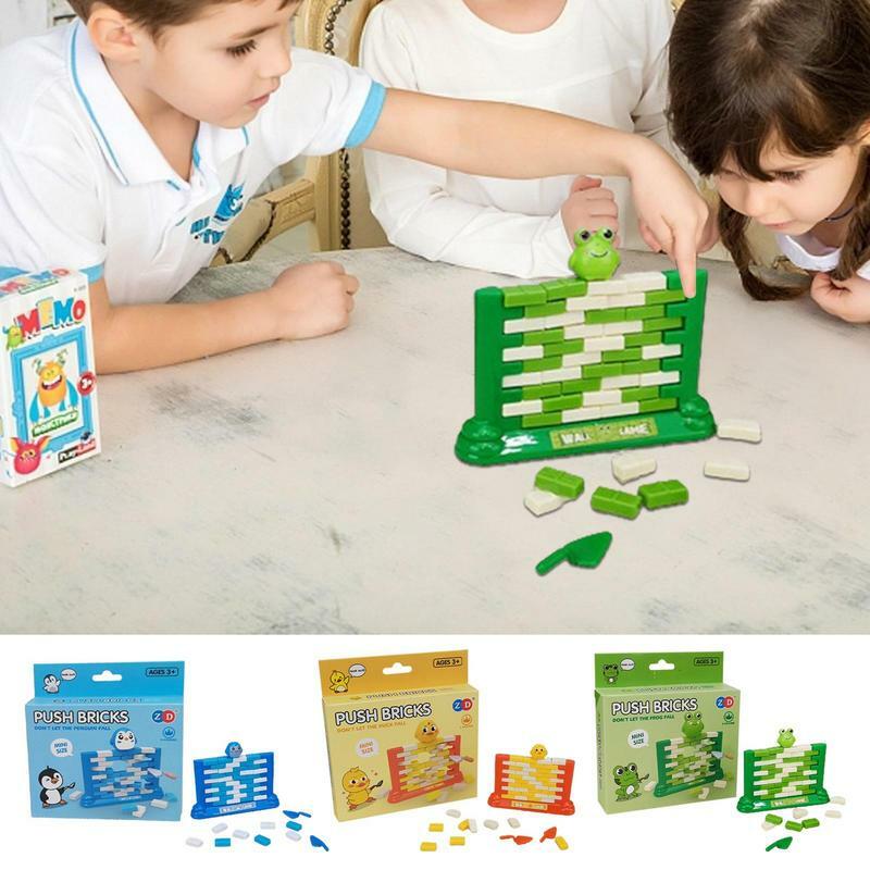 Toddler Building Blocks Portable Mini Stacking Push Bricks Interactive Educational Multifunctional Early Development Toys Block
