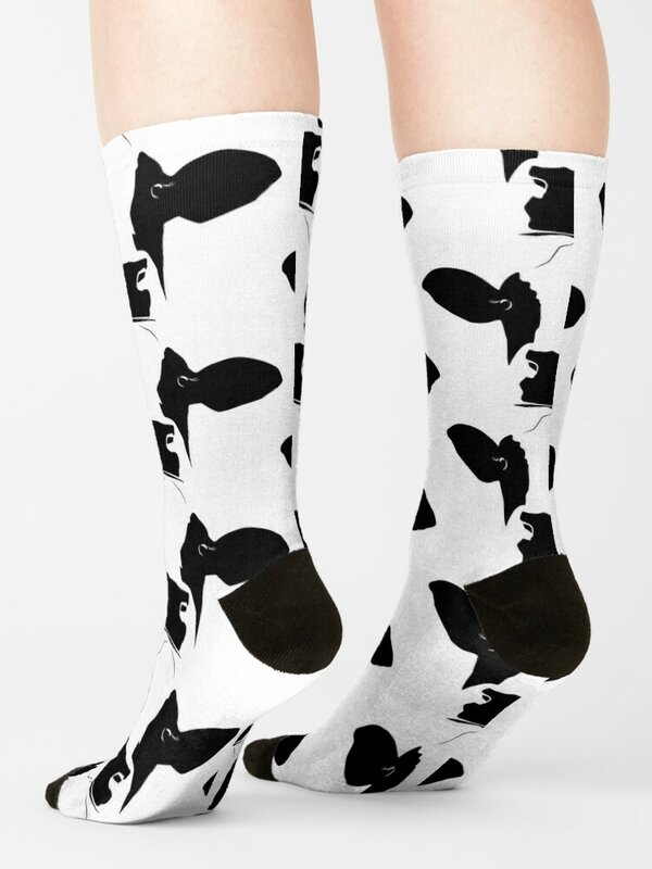 Chaussettes de vache mignonnes pour hommes, chaussettes chauffantes, chaussettes florales pour filles