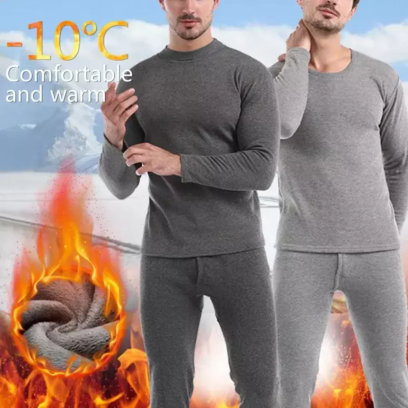 Voor Thermos Ondergoed Fleece Kleding Lange Onderbroek Winter Dikke Mannen Sets Thermische Kleding