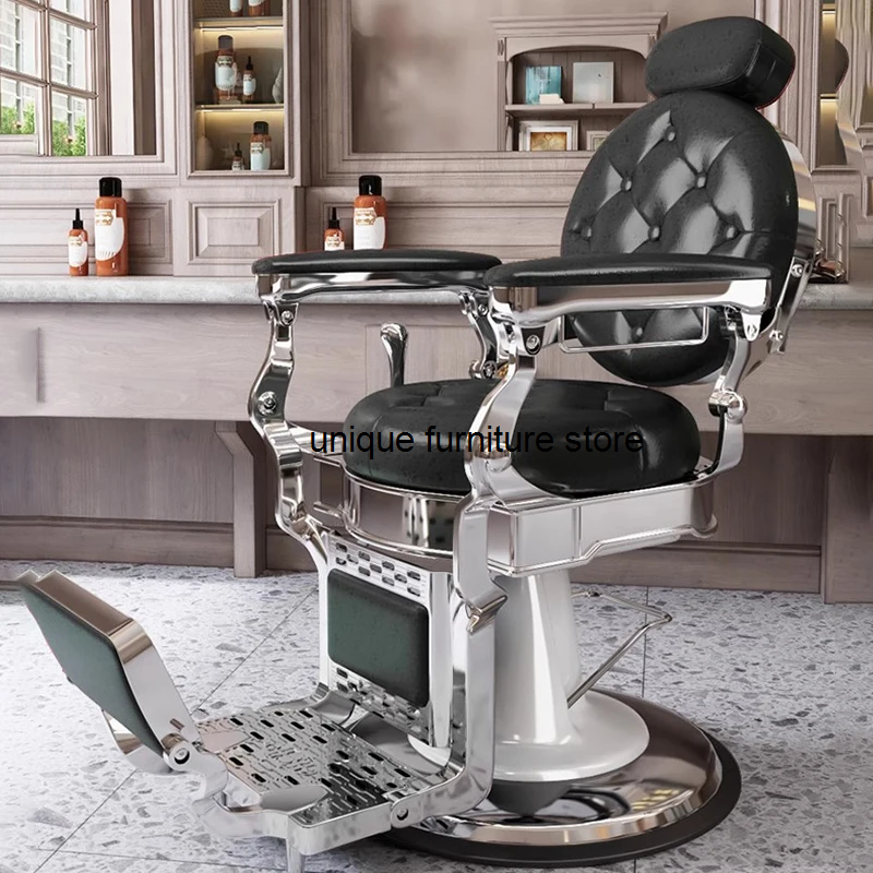 Mobiliário de couro vintage para barbeiro cadeira profissional estética, luxo Tattoo Care, LJ50BC
