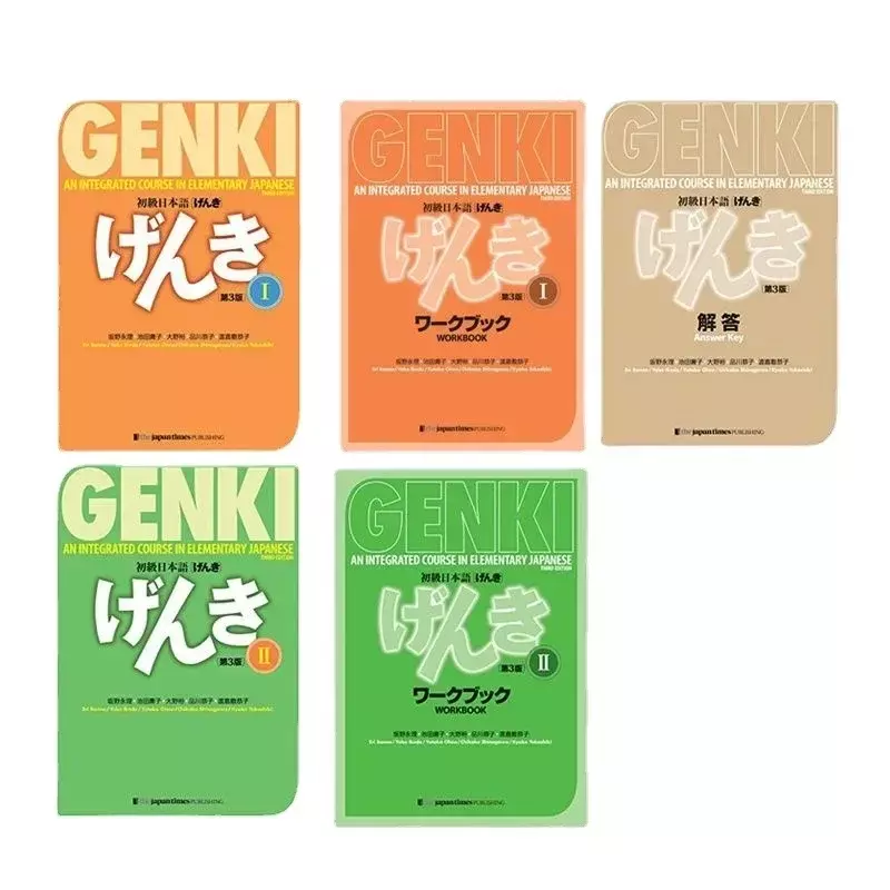Genki The 3 Edition Textbook workbook answer An Integrated Course In Elementary Japanese with english Learning Book Genki 1/2