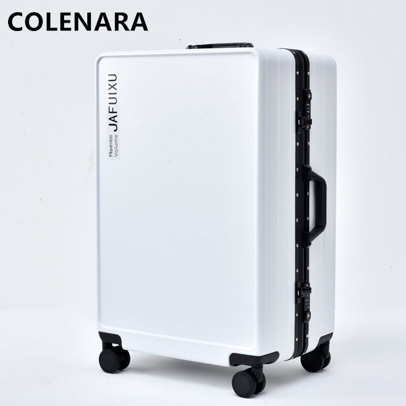 Colenara-男性と女性のための車輪付きのアルミフレームスーツケース,荷物,名刺,20インチ,24インチ,26インチ,abs,pc