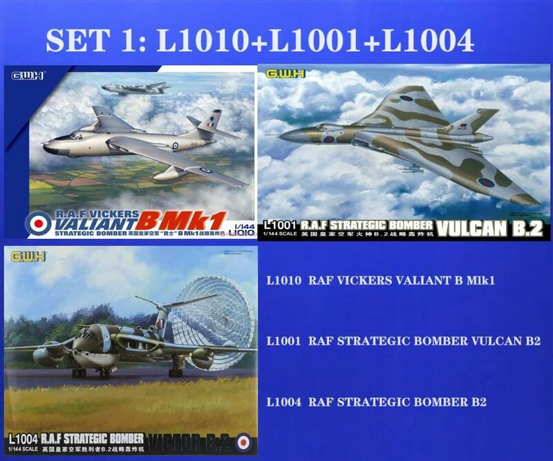 Great Wall Hobby RAF Vickers VALIANT B Mlk1 Strategic Bomber&Vulcan B2&Victor B2