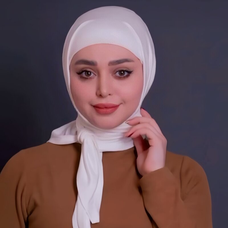Bufanda triangular de algodón mercerizado para mujer musulmana, Hijab elástico de Color sólido, gran oferta, novedad de 2024