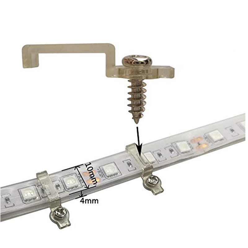 50 Stück Fixier clip mit Schraube zur Befestigung 5050 RGB einfarbige LED-Streifen Licht halterungen Clip