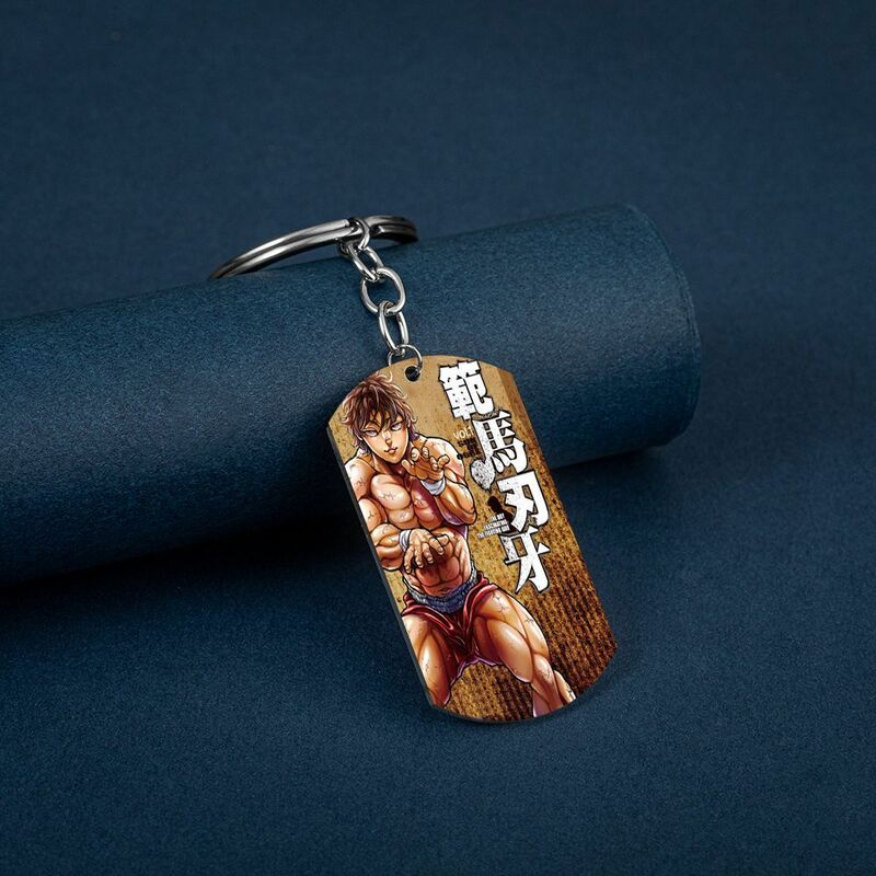 Anime Hanma Baki: Sohn von Ogre Cosplay Metall legierung Schlüssel anhänger Schlüssel bund Anhänger Prop Zubehör Geschenk