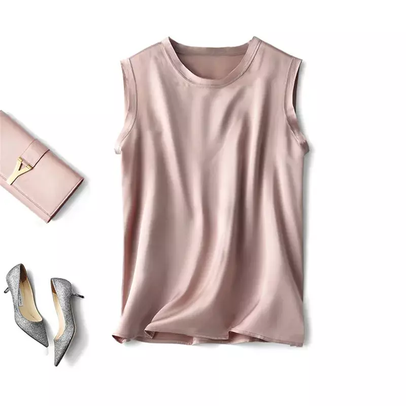 Блузка Женская атласная в Корейском стиле, Элегантная модная офисная рубашка, топ из вискозы, лето 2024