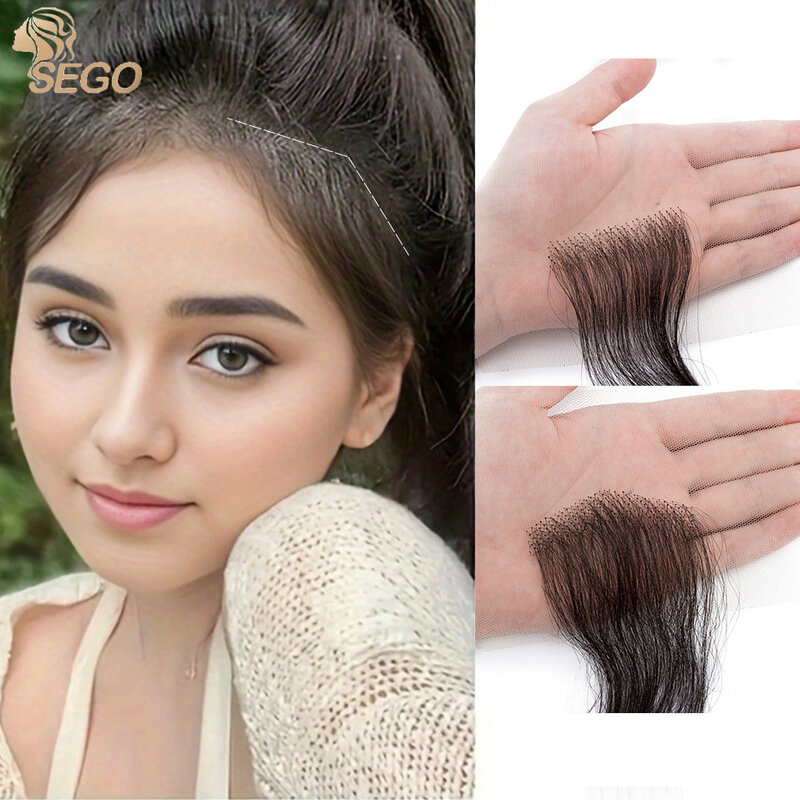 SEGO Natural Transparent Baby Hair Closure Real Human Hair HD Lace Stripes Soft Edges For Women ReusableInvisible Lace Hairline