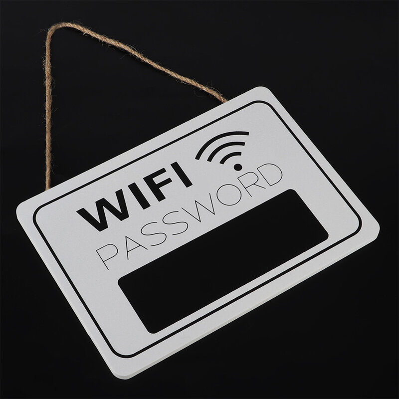 Drewniane stojak WiFi wiszące tablica ogłoszeń znaki dla do miejsc publicznych domu sklepy pismo odręczne konto i hasło