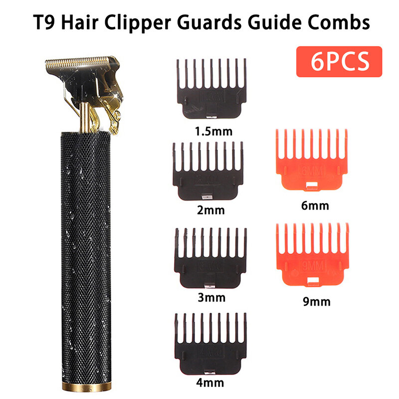 6 pz T9 tagliacapelli protezioni guida pettini Trimmer Guide di taglio macchina per tagliare i capelli professionale uomo tagliacapelli strumenti