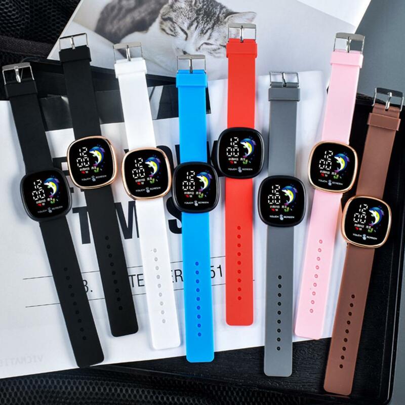 Квадратные модные трендовые электронные часы со светящимся дисплеем детские спортивные умные часы электронные часы подарок на Рождество и день рождения