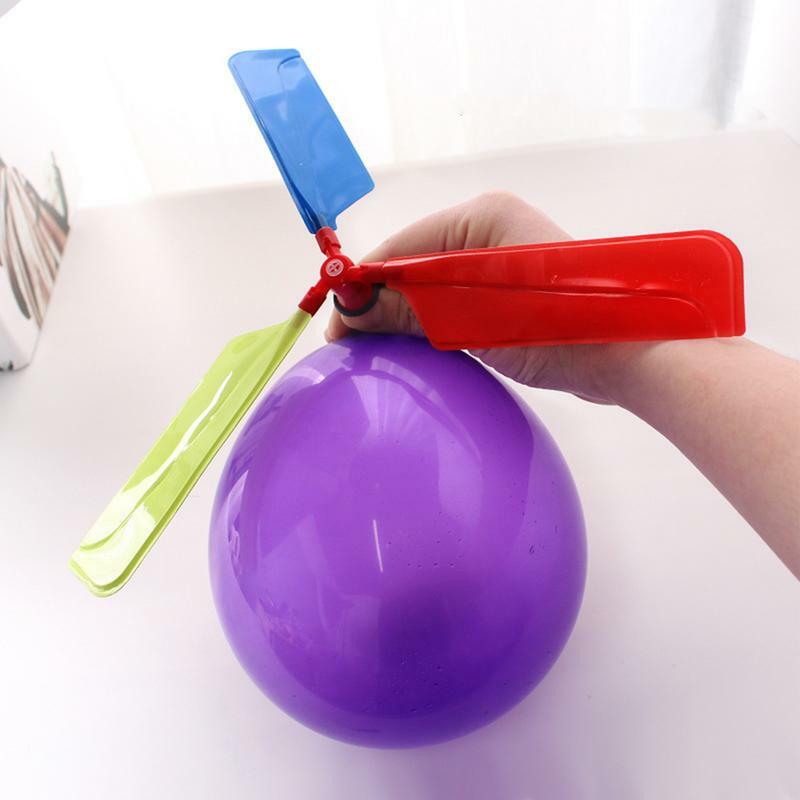 Balloon Helicopter Toy Funny Balloon Toy Airplane Model Easy To Set-Up Party Favor Stocking Stuffers Outdoor Sports Toy for Kids