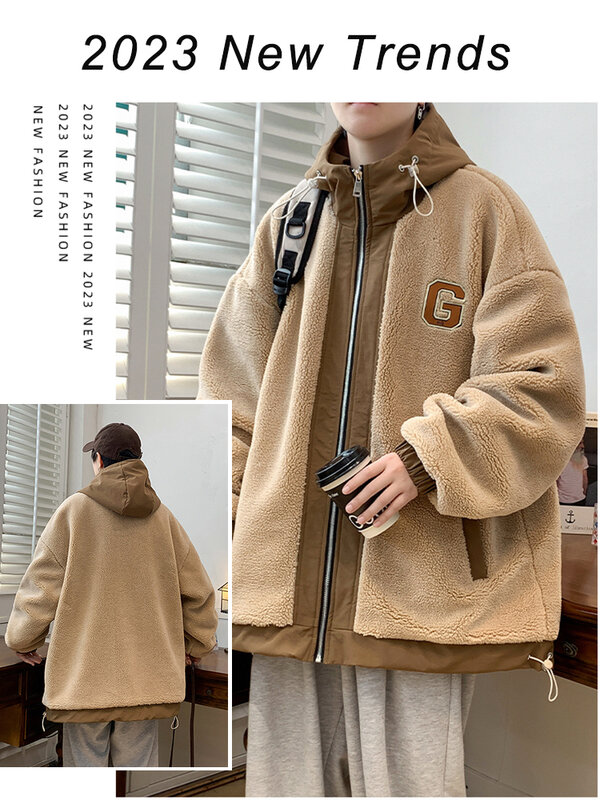 2023 New Winter Jacket Men Thick Warm Fleece Parkas Silk-like Cotton Padding Hooded Windbreaker Thermal Coat Plus Size 8XL