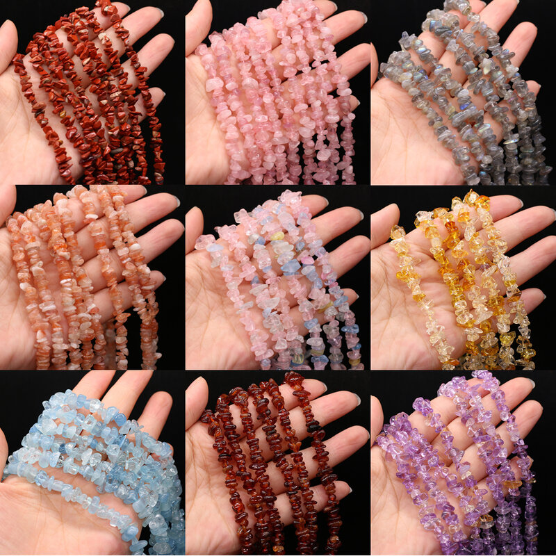 Koraliki z kamienia naturalnego Mix-kolor nieregularny kształt criatal żwir wykwintne koraliki do wyrobu biżuterii DIY bransoletka naszyjnik akcesoria