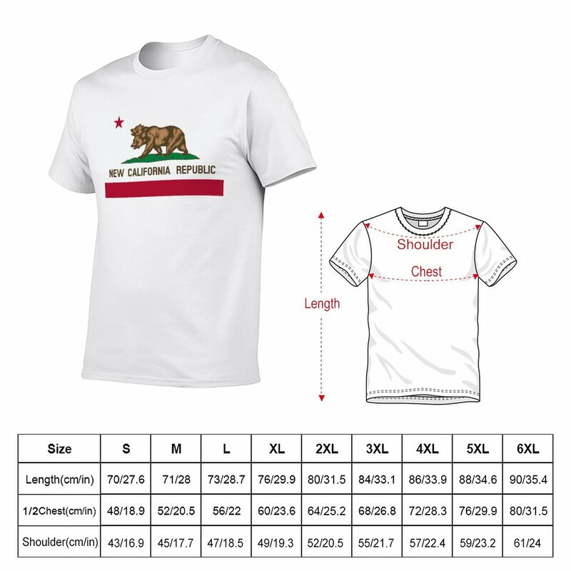 신상 캘리포니아 리퍼블릭 국기 티셔츠, 여름 탑 커스텀 티셔츠, 남성용 일반 티셔츠