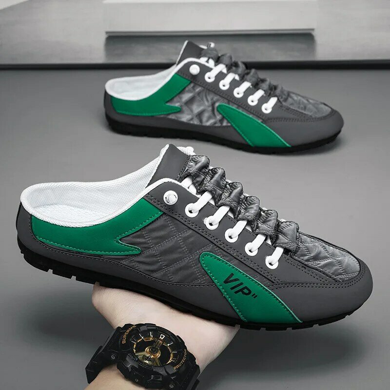 2024 Summer Men's Casual Shoes Fashionable Men's Half Slippers Men's Sports Shoes Brand Shoes  Slippers Men  Zapatos De Hombre