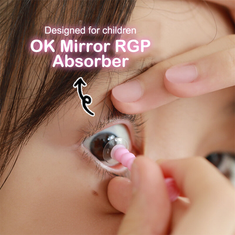 Lensa kontak perawatan mata anak, aksesori lensa alat pakai, penjepit ujung lembut silikon penghilang sisipan lensa kontak