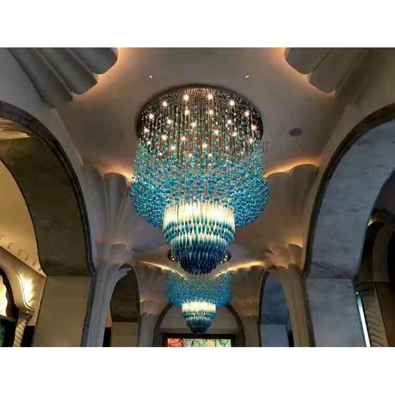 Под заказ, изготовленные на заказ стеклянные декоративные камни для гостиниц, Потолочная фотолюстра для большого песчаного стола, подвесной светильник для отдела продаж