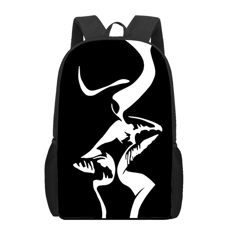 Black White Art Line Art Girl 3D Printed Book Bag Men 16 Inch Backpack for Teen Girls Boys Kindergarten Backpacks School Bags