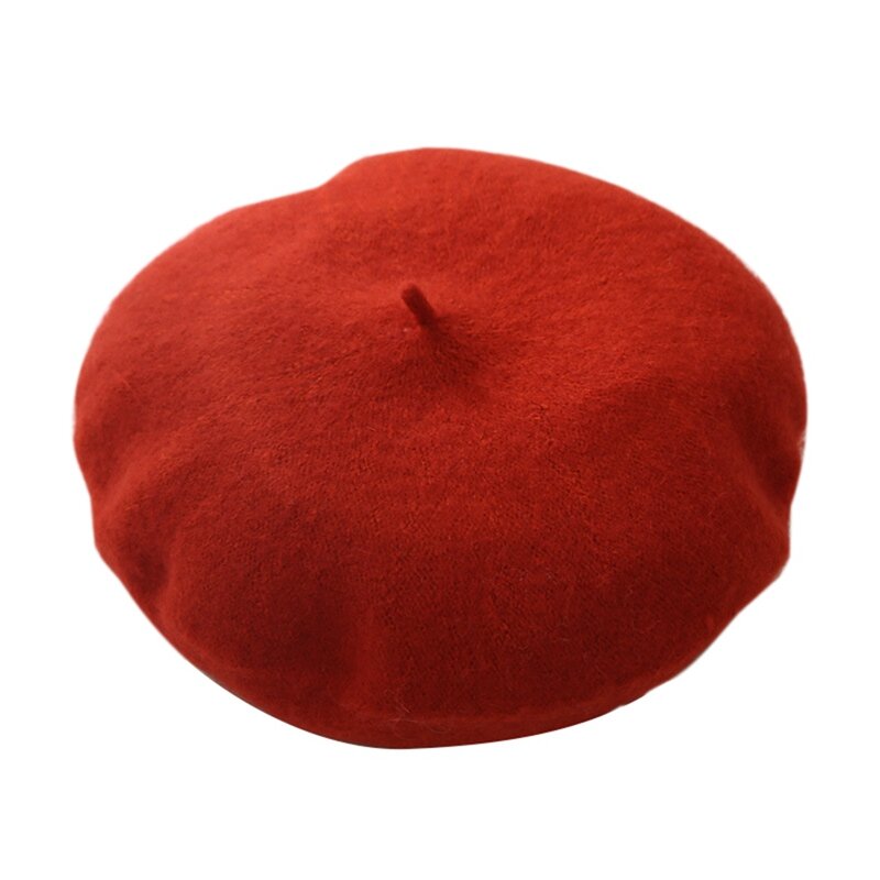 قبعة بيريه محبوكة للنساء ، قبعة صغيرة على الطراز الفرنسي ، قبعة دافئة ، قبعة الفنان العصرية ، الشتاء