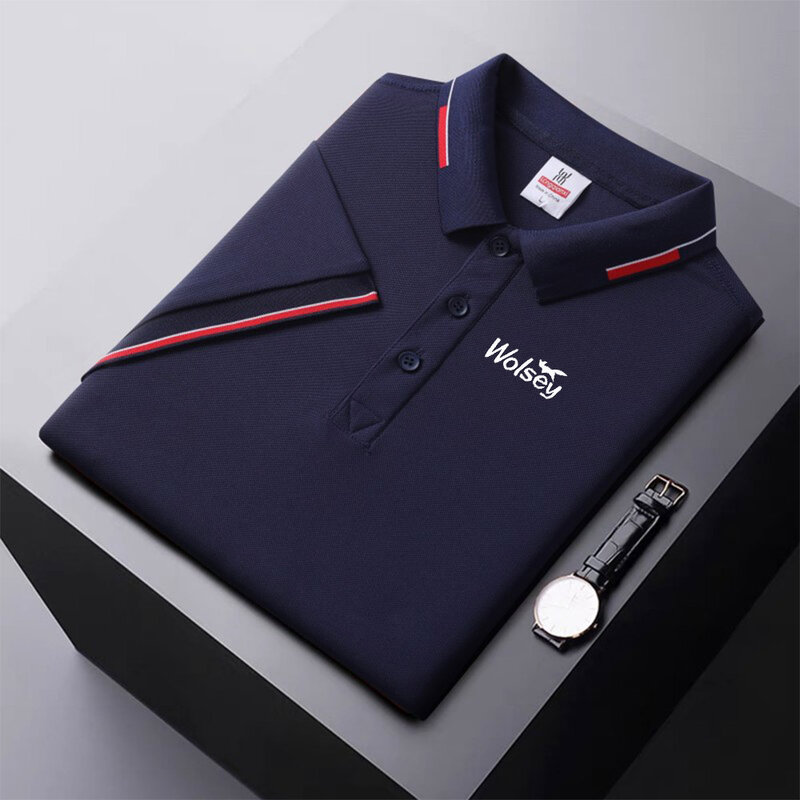Camiseta de Golf de manga corta para hombre, Polo liso, camisas de talla grande, sudadera Mlship de alta calidad, ropa de algodón