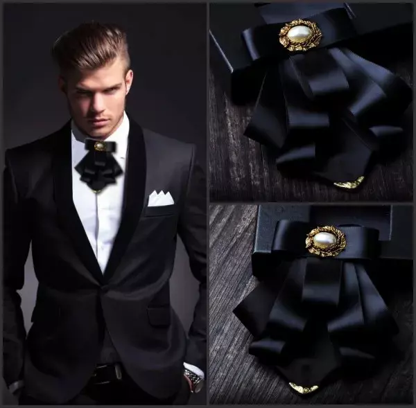 Pajarita de tela multicapa de estilo británico, cuello Formal para novio de boda, vestido de camisa, corbata, corbata, ropa y accesorios, nuevo