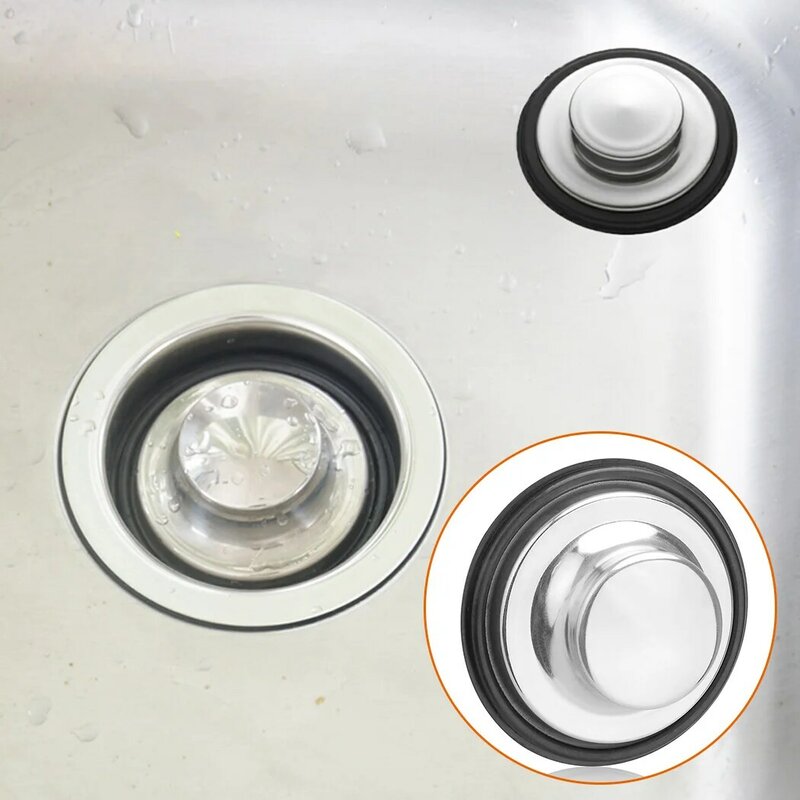 Aço inoxidável Splash Proof Plug Descarte de Lixo, Kitchen Drain Treatment Cover for Sinker, Garbage Sink Swirl, Kitchen Tools, 1Pc
