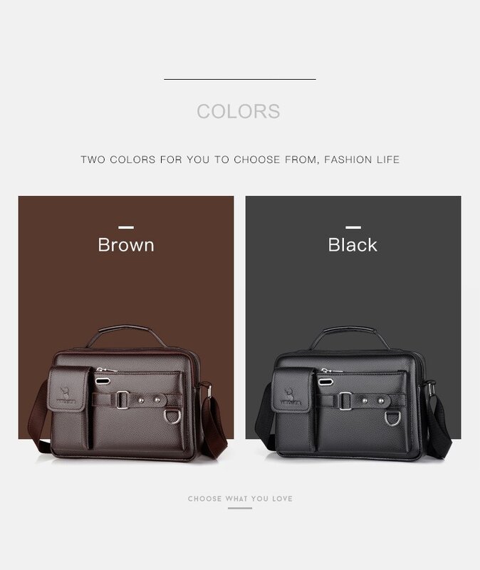 Briefcase Bag for Men Attach Valise Leisure Large Capacity Quality PU Handbag Shoulder s Business Messenger Gentlemen