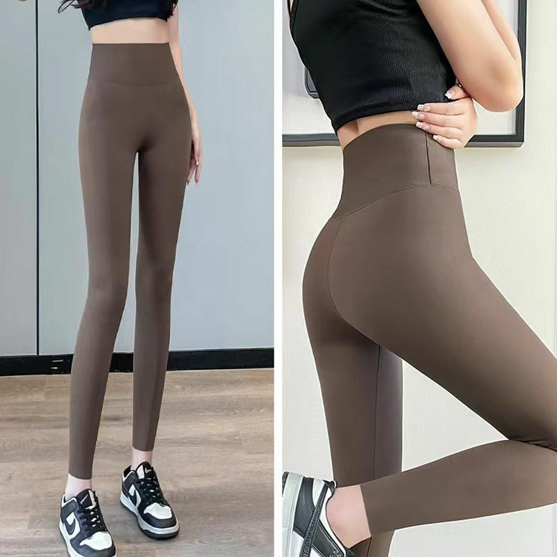 Wiosenne letnie sportowe legginsy damskie elastyczne koreańskie modne seksowne wysokie talia do kostek, piękne praca kobiet spodnie