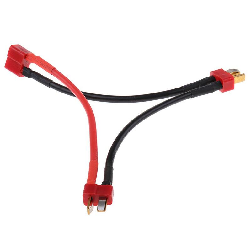2-4pack T Plug Serial Battery Connector Cable 14AWG for RC LiPo Battery