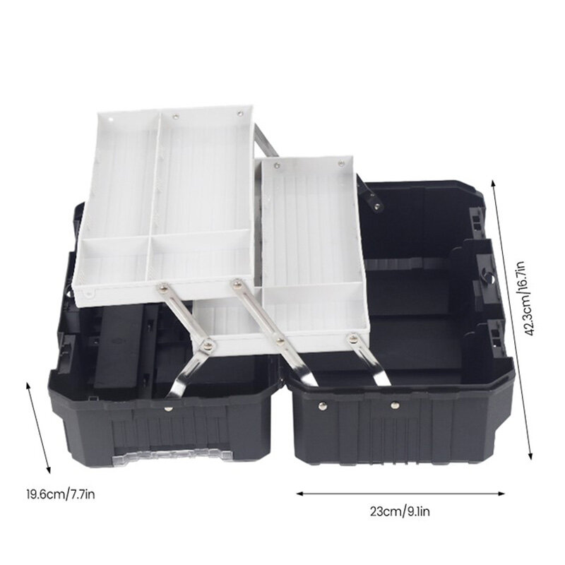 AIRAJ 하드웨어 도구 상자, 가정용 다기능 대용량, 두꺼운 유지 보수 도구 보관, 운반 케이스