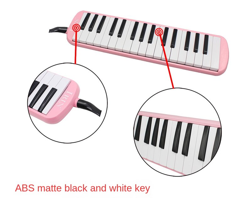 32 tasti Melodica pianoforte stile tastiera strumento musicale armonica bocca organo con borsa per il trasporto bocchino Gif educativo
