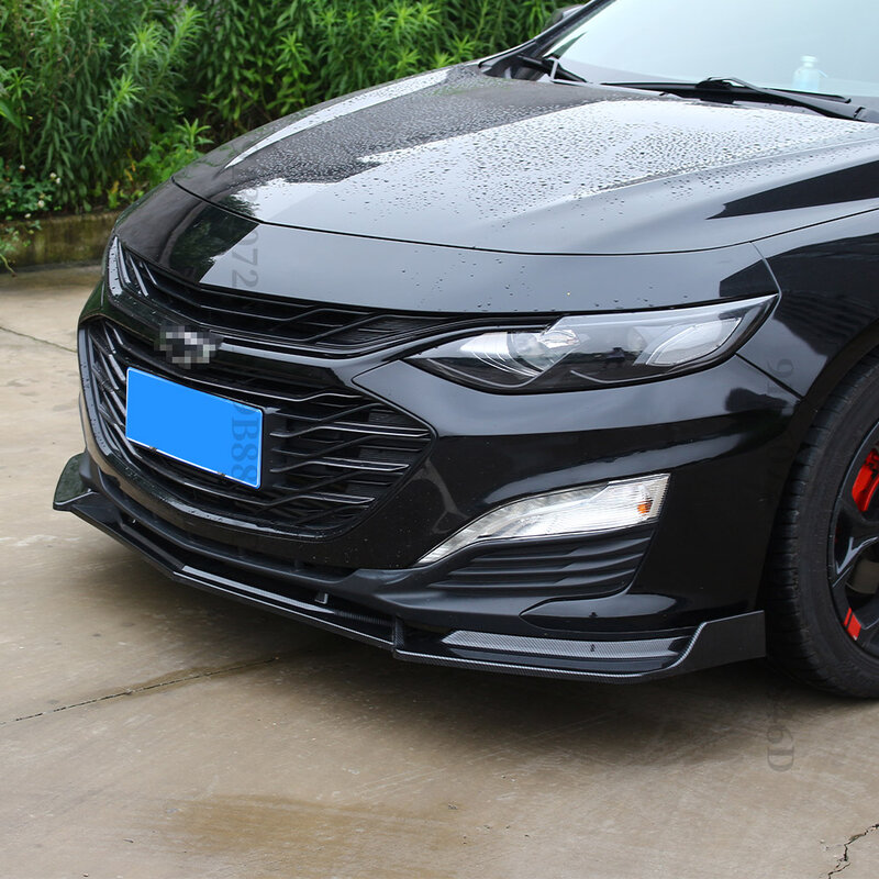 Per Chevrolet Malibu 2018 2019 2020 2021 2022 paraurti anteriore Lip Splitter Spoiler Cover mento diffusore Kit corpo Tuning nero carbone