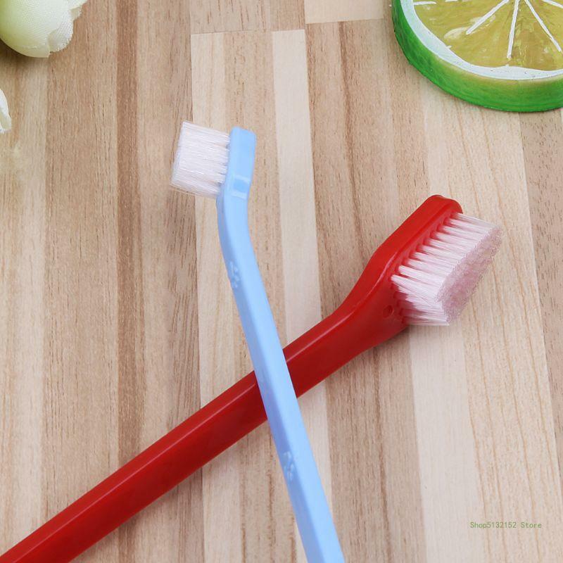 QX2E Long Handle Pet Toothbrush Doul-end Dog Toothbrush Home Pet Dogs Dental Care