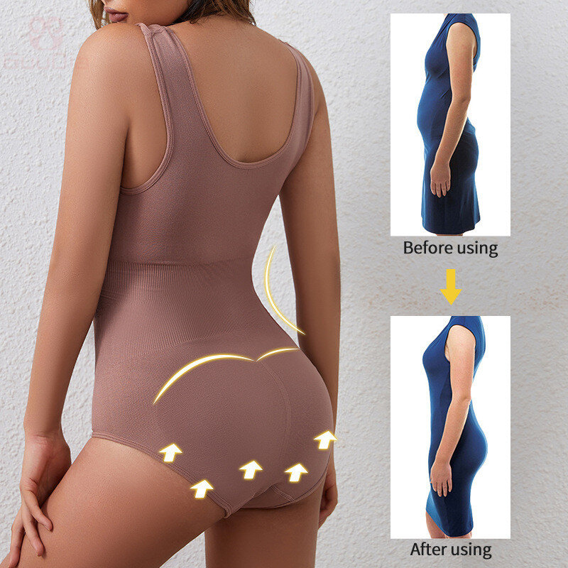 Guudia Frauen Body Shaper Body Wireless Schlankheit skur Shape wear Body mit offenem Schritt glätten Shape wear Body Anzug Overall