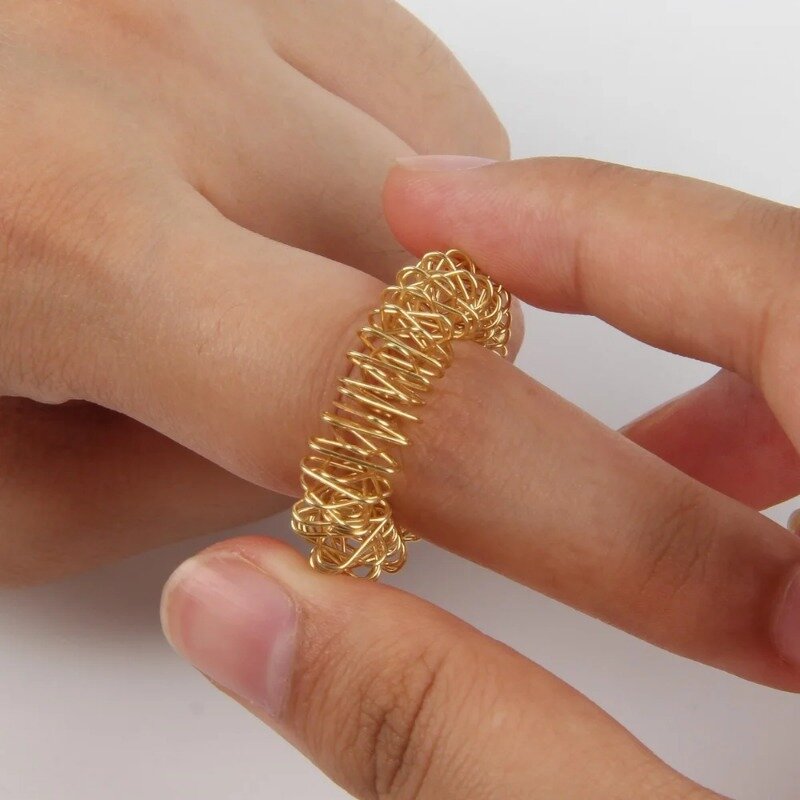 1 stücke Spiky Sensorischen Finger Ringe Akupressur Ringe Eingestellt Schweigen Stress Relief Zappeln Sensorischen Spielzeug